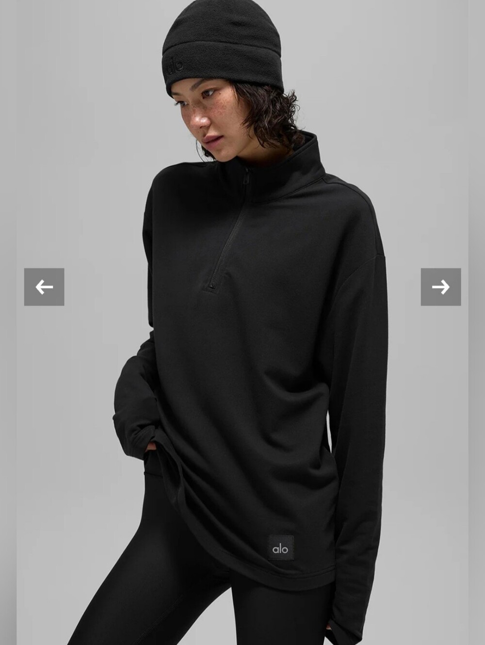 Alo Yoga Double Take Long Sleeve 1/4 Zip Size M